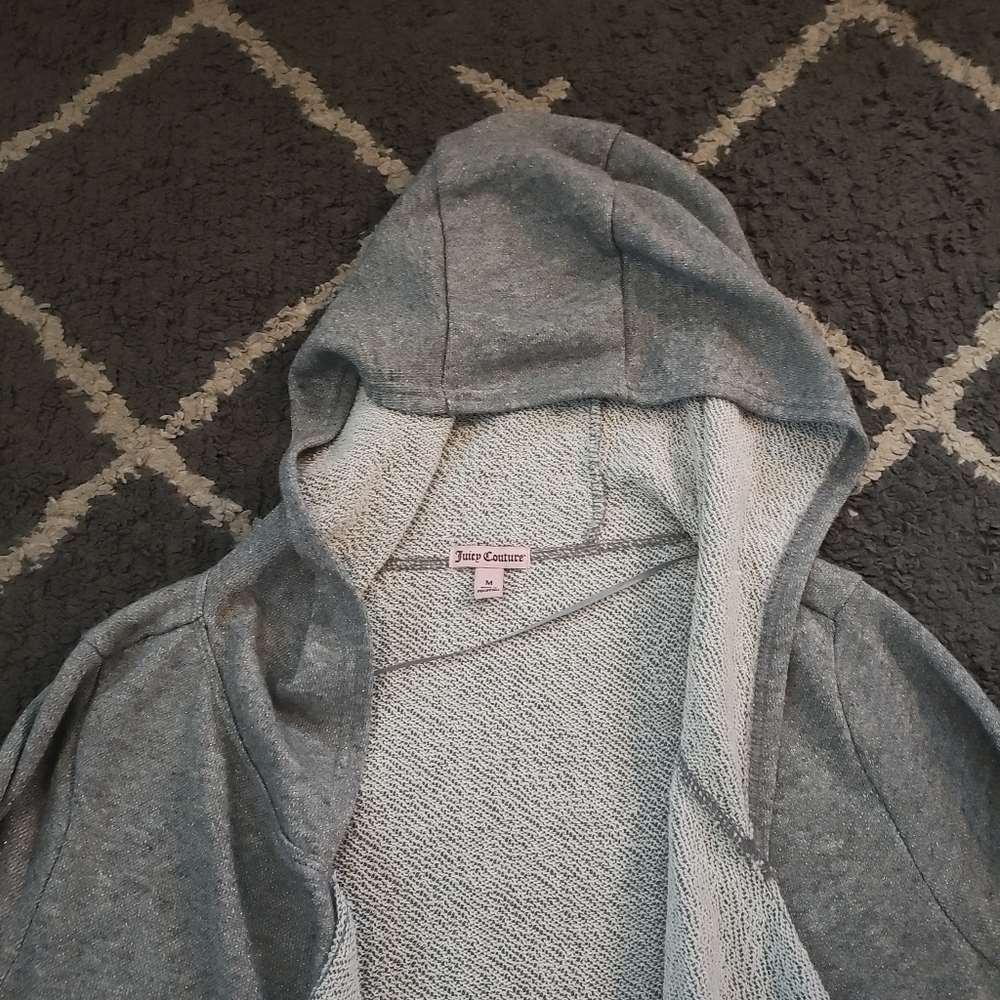 Juicy Couture Hooded Duster Sweater Size Medium - Picture 5 of 10
